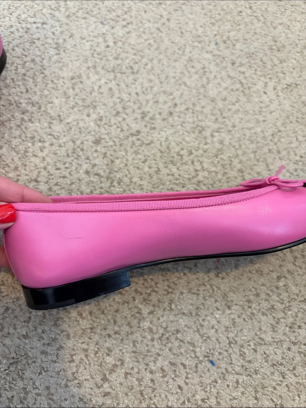 Chanel Pink & Black Ballet Shoes, 38 (8)